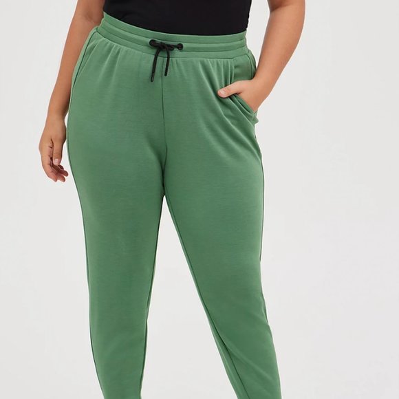 TORRID RELAXED FIT ACTIVE JOGGER - CUPRO GREEN SIZE 1 - Picture 1 of 7